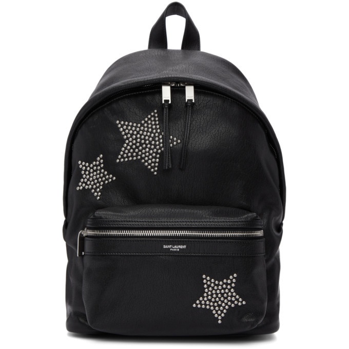 Saint Laurent Black Star Studded Mini City Backpack Saint Laurent
