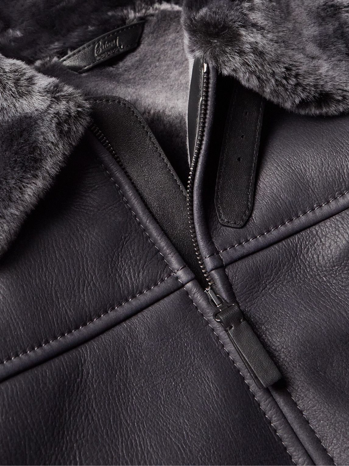 Brioni - Shearling Bomber Jacket - Gray Brioni