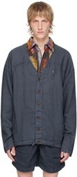 Vivienne Westwood Navy Baseball Cardigan