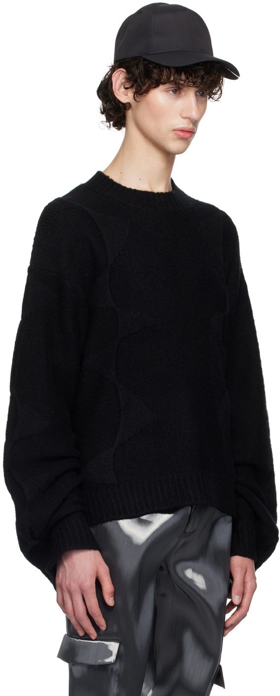 HELIOT EMIL Black Spiral Sweater