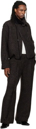 NULLUS Gray Layered Folded Trousers