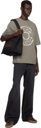GANNI Black Denim Large Tote
