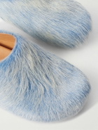 Marni - Fussbett Calf Hair Slippers - Blue