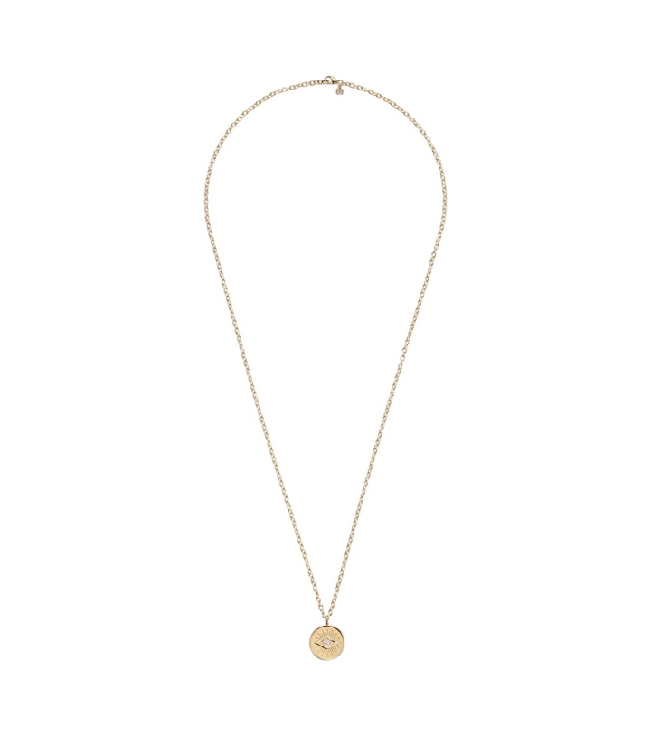 Photo: Sydney Evan 14kt gold charm necklace with diamonds