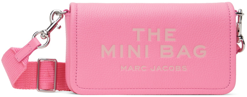 Pink grained leather Marc Jacobs mini crossbody bag with silver-tone hardware Marc Jacobs Women main image 4