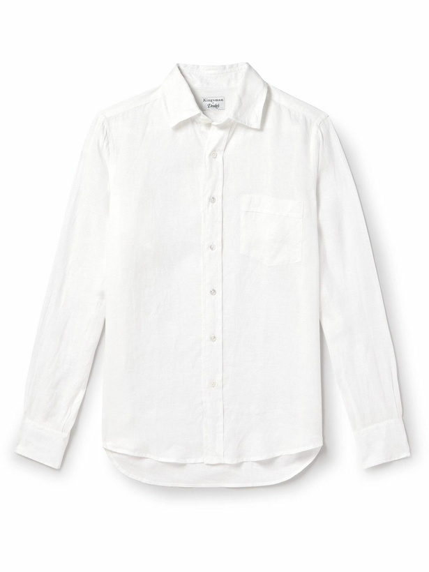 Photo: Kingsman - Drake's Linen Shirt - White