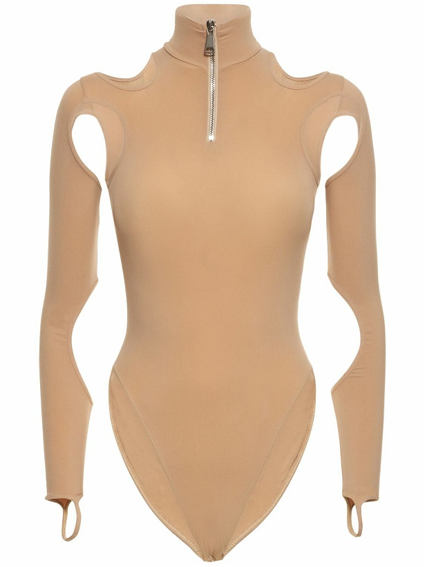 Photo: ANDREADAMO - Sculpting Jersey Cutout Bodysuit