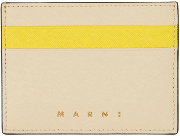Photo: Marni Beige & Yellow Logo Card Holder