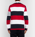 Thom Browne - Striped Cotton-Jersey Polo Shirt - Men - Red