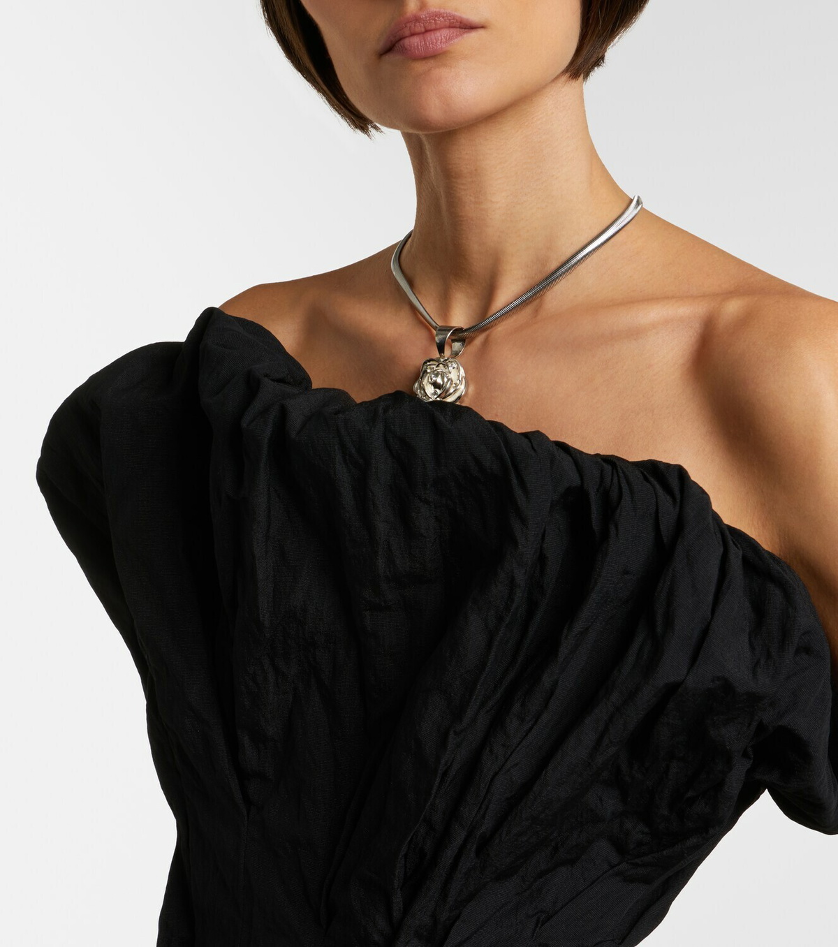 Magda Butrym Draped cotton-blend cocktail dress