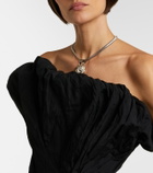 Magda Butrym Draped cotton-blend cocktail dress