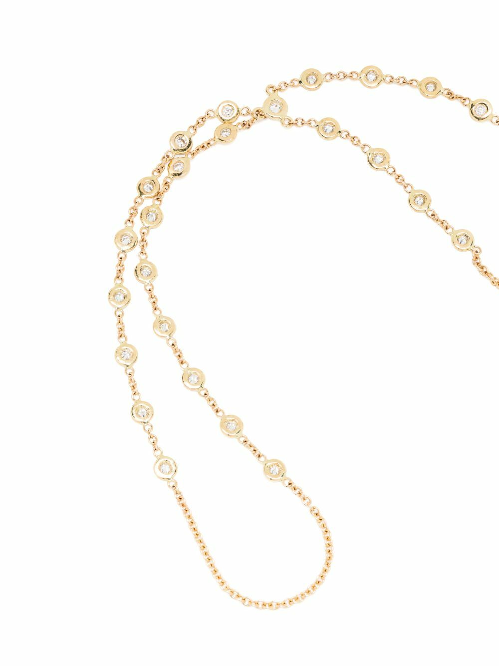 Jacquie Aiche 14K Yellow Gold Double Stem Diamond Finger Bracelet