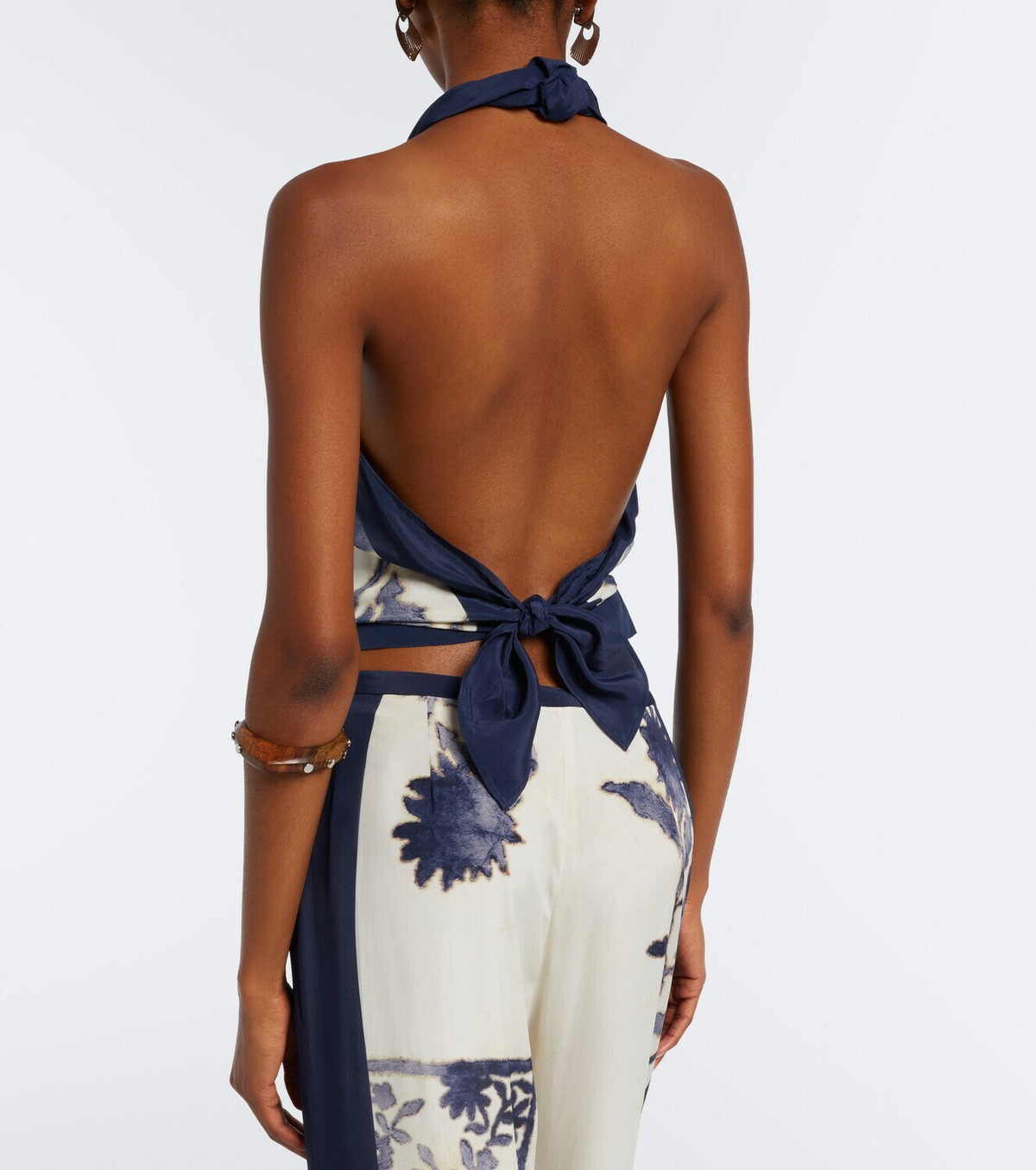 SIR Phillipa floral halterneck top