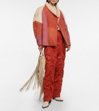 Marant Etoile Abeni shearling-lined suede jacket