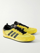 adidas Originals - Wales Bonner SL76 Leather-Trimmed Brushed-Suede and Mesh Sneakers - Yellow