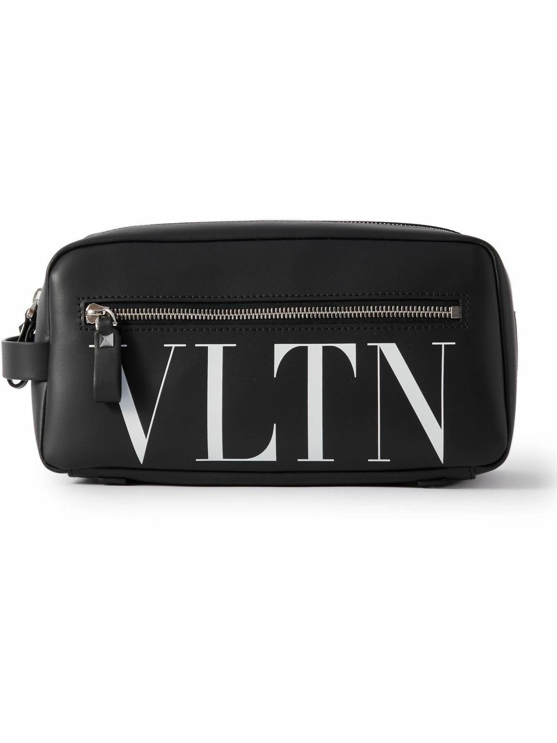 Valentino Garavani Logo Print Leather Wash Bag Valentino Garavani