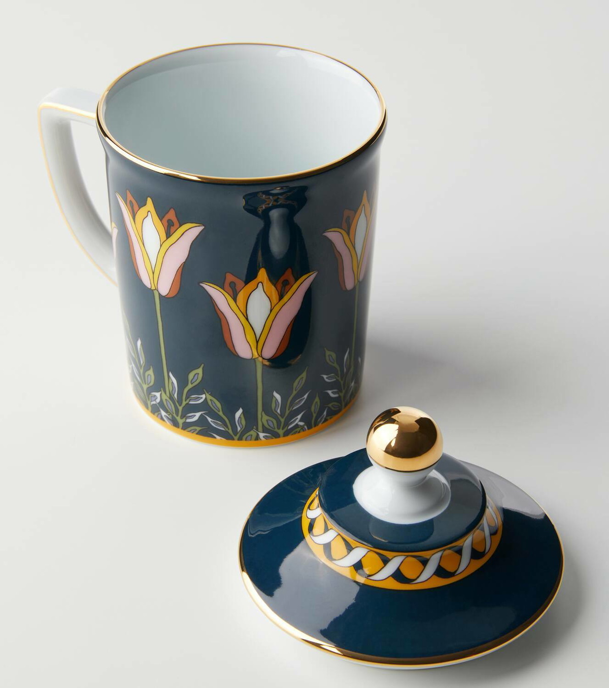 La DoubleJ Tyrrhenian Tulips porcelain mug