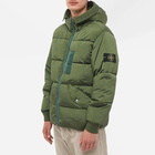 Stone Island Men's Nylon Metal Hooded Down Jacket in Olive