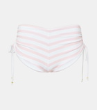 Bananhot Stefani striped ruched shorts