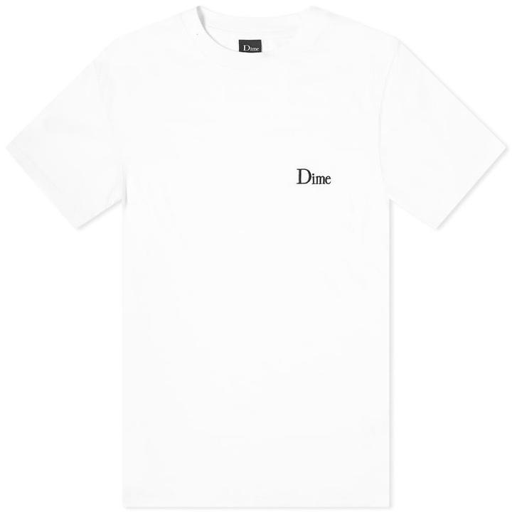 Photo: Dime Men's Classic Small Logo T-Shirt in White