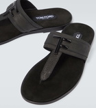 Tom Ford Brighton leather thong sandals