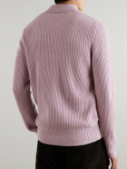 Mr P. - Ribbed Cashmere Polo Shirt - Pink