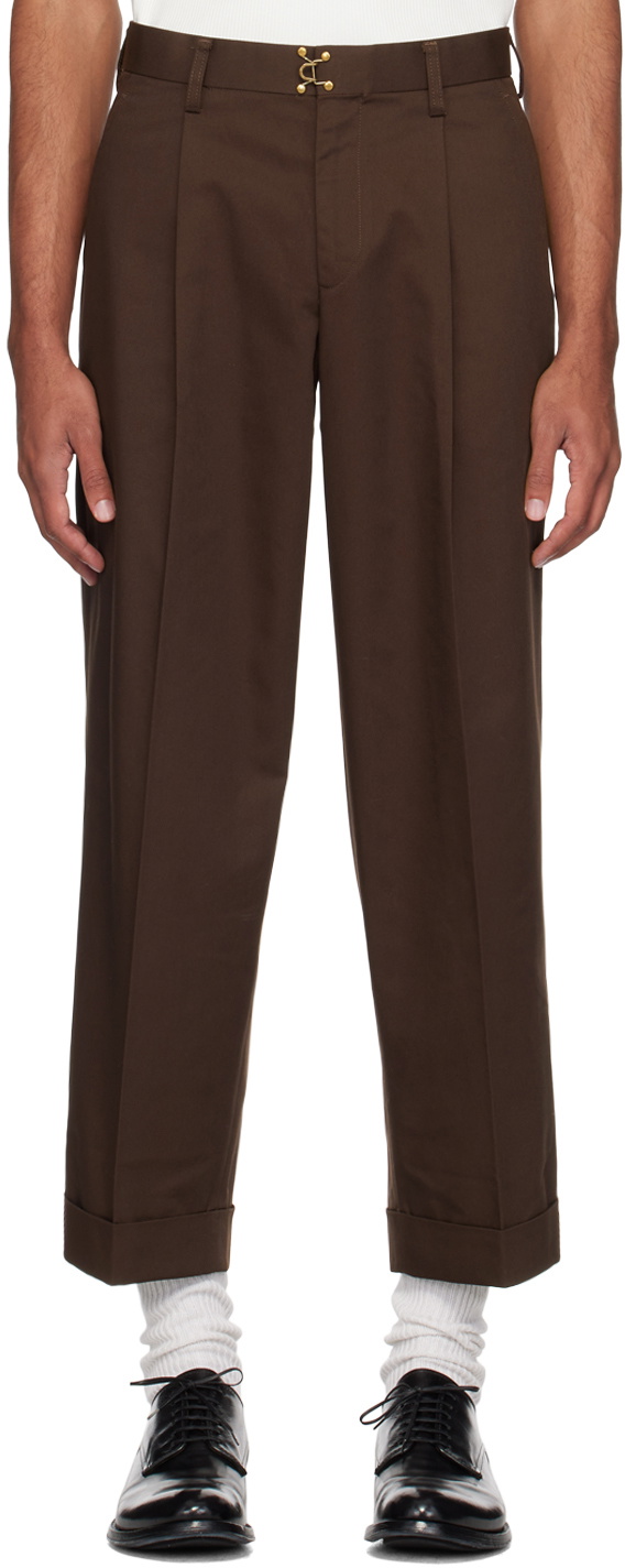 kolor Brown Pleated Trousers