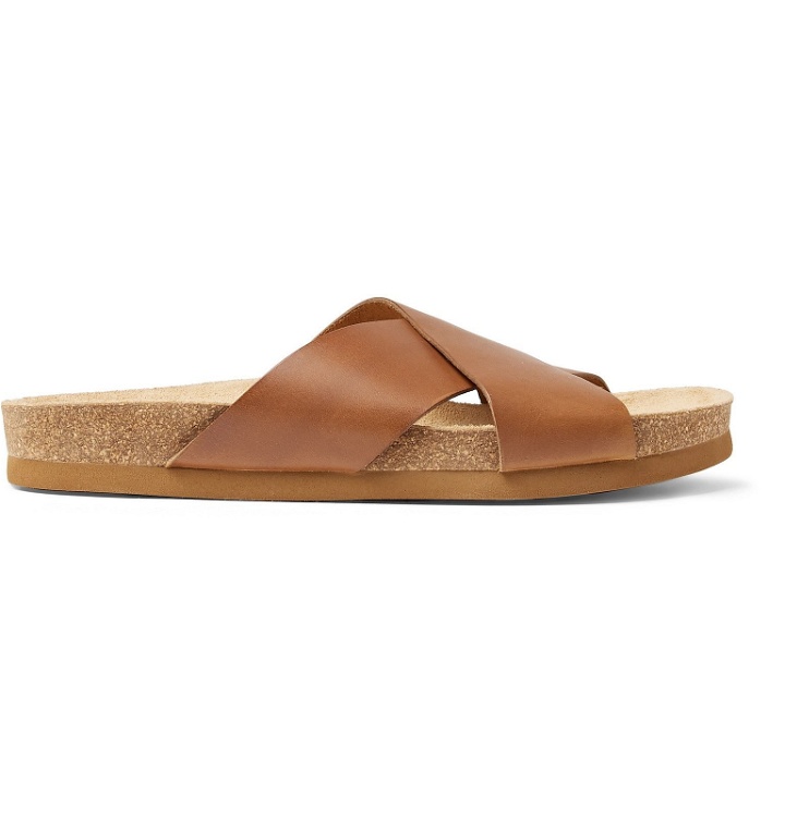 Photo: A.P.C. - Leather Slides - Brown