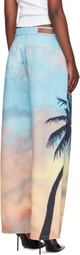 Palm Angels Multicolor Sunrise Palm Baggy Jeans