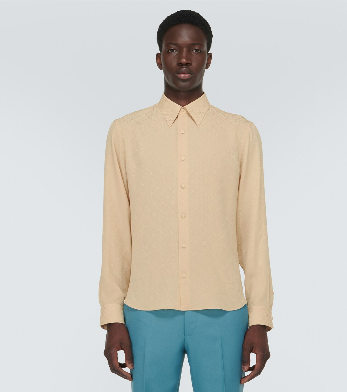 Gucci GG jacquard silk shirt