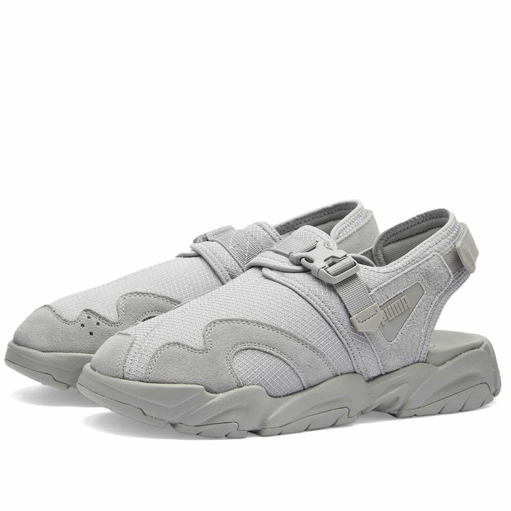 Photo: Puma Men's TS-01 Tonal Sneakers in Concrete Grey