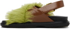 Marni Green & Brown Fussbett Sandals