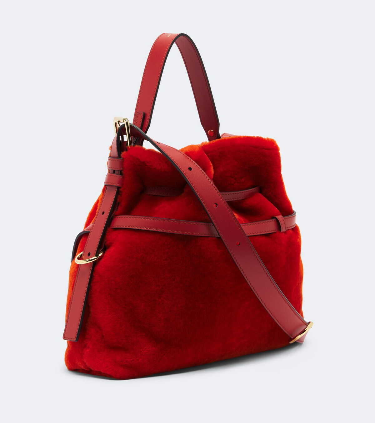 Givenchy Voyou Bucket Small shearling bucket bag
