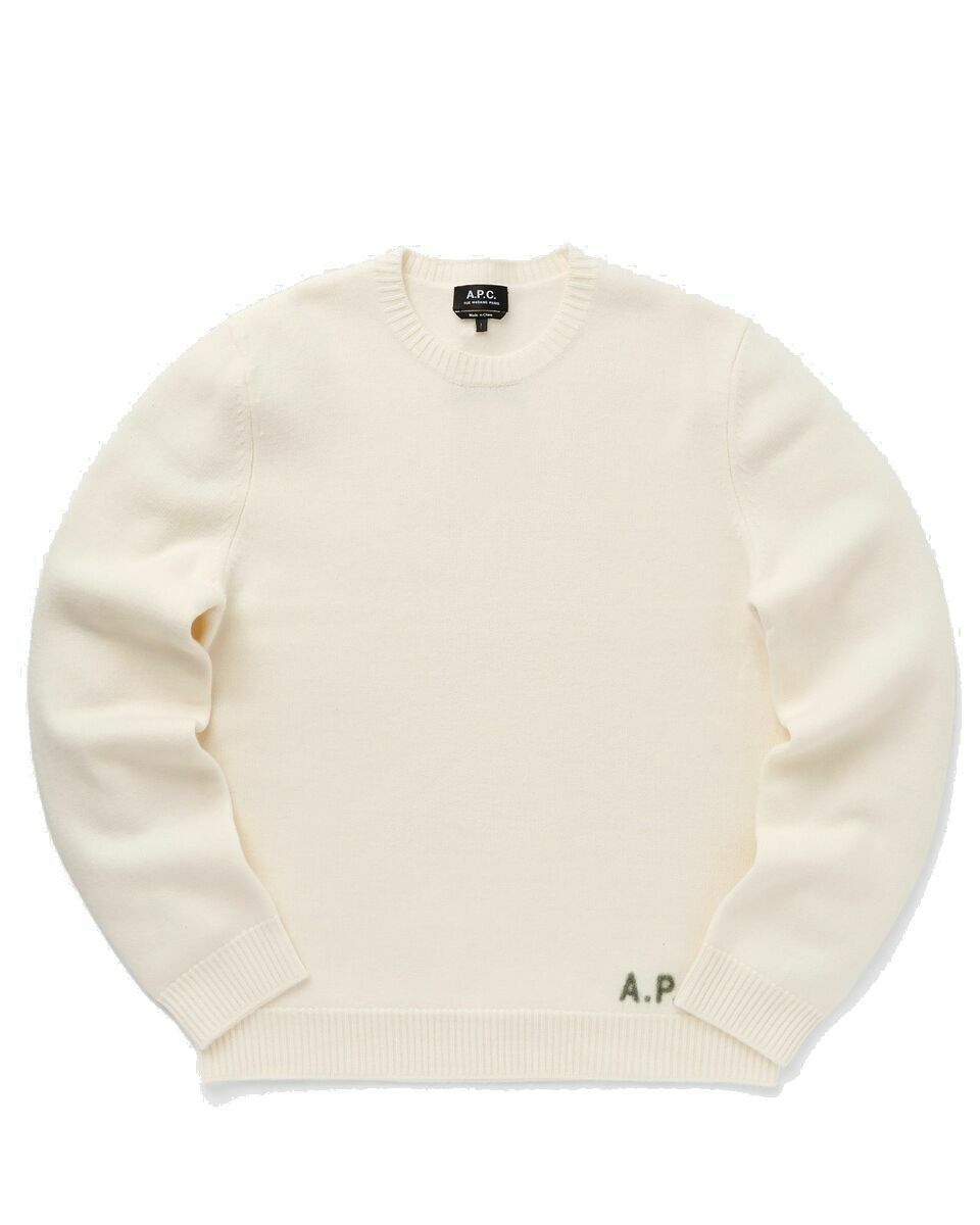 Photo: A.P.C. Pull Edward White - Mens - Pullovers