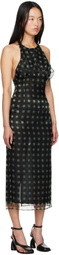 16Arlington Black Zita Midi Dress