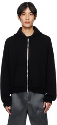 HELIOT EMIL Black Lampi Knit Hoodie