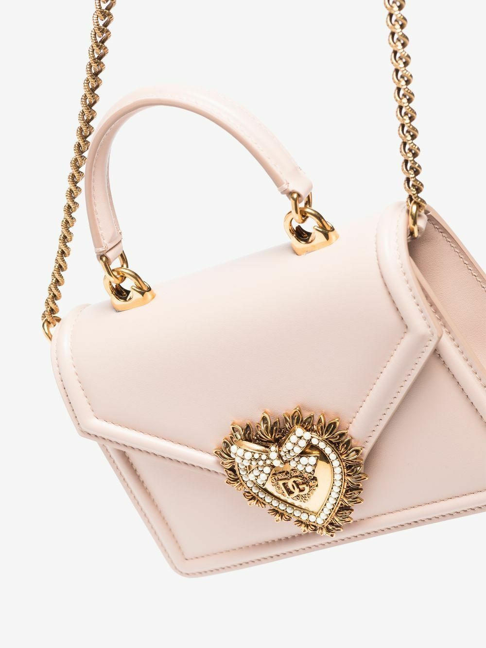 Dolce & Gabbana Pink Devotion Leather Top Handle Bag Dolce & Gabbana
