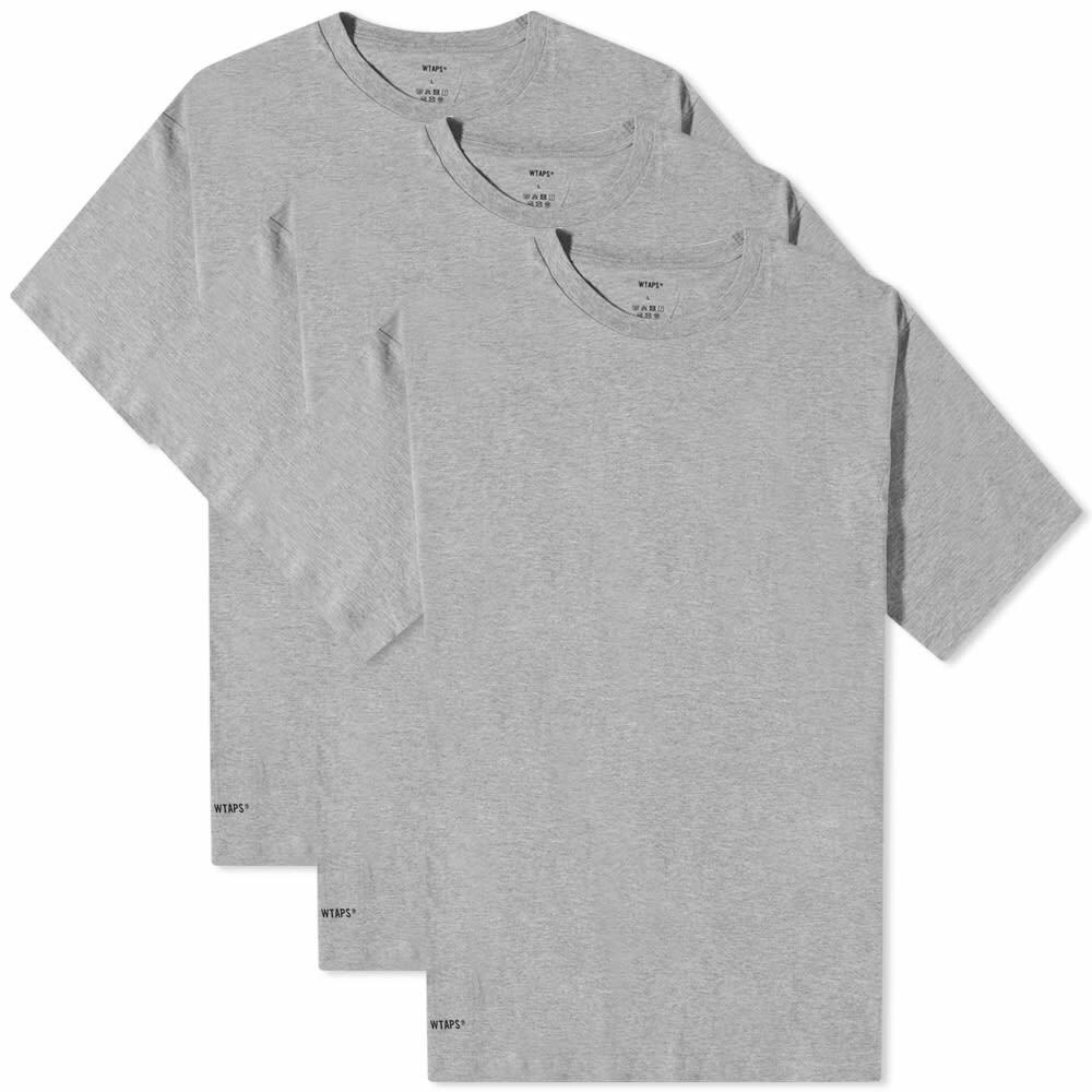 WTAPS Men's Skivvies T-Shirt - 3-Pack in Grey WTAPS