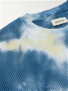 Nicholas Daley - Garment-Dyed Waffle-Knit Cotton-Jersey Sweatshirt - Blue