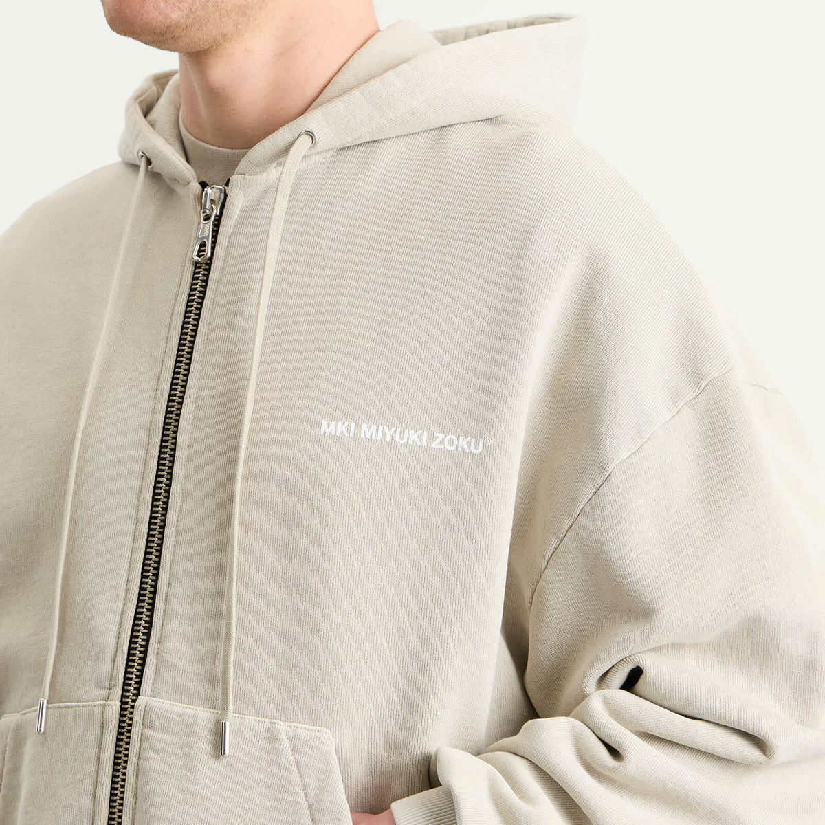MKI Men's Uniform Zip Hoodie in Pigment Cement
