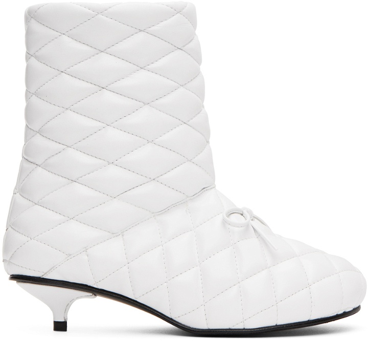 Photo: Abra White Quilted Boots