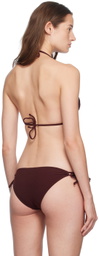 Yasmine Eslami Burgundy Mica Bikini Top