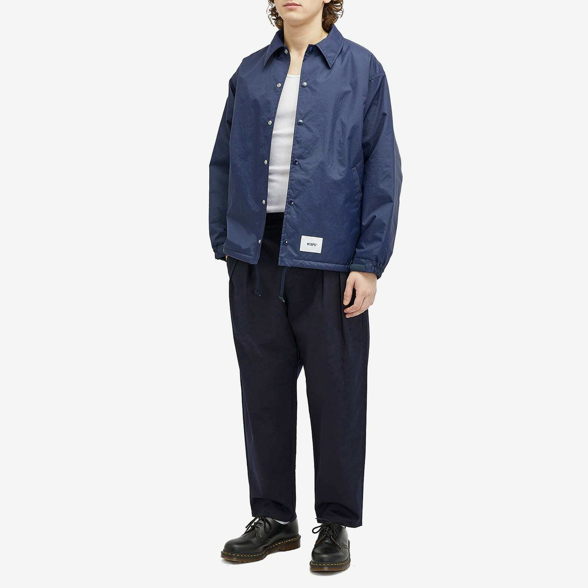 WTAPS Men's 07 Boa Lined Coach Jacket in Navy WTAPS
