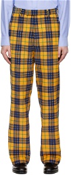 Gucci Yellow & Blue Tartan Trousers