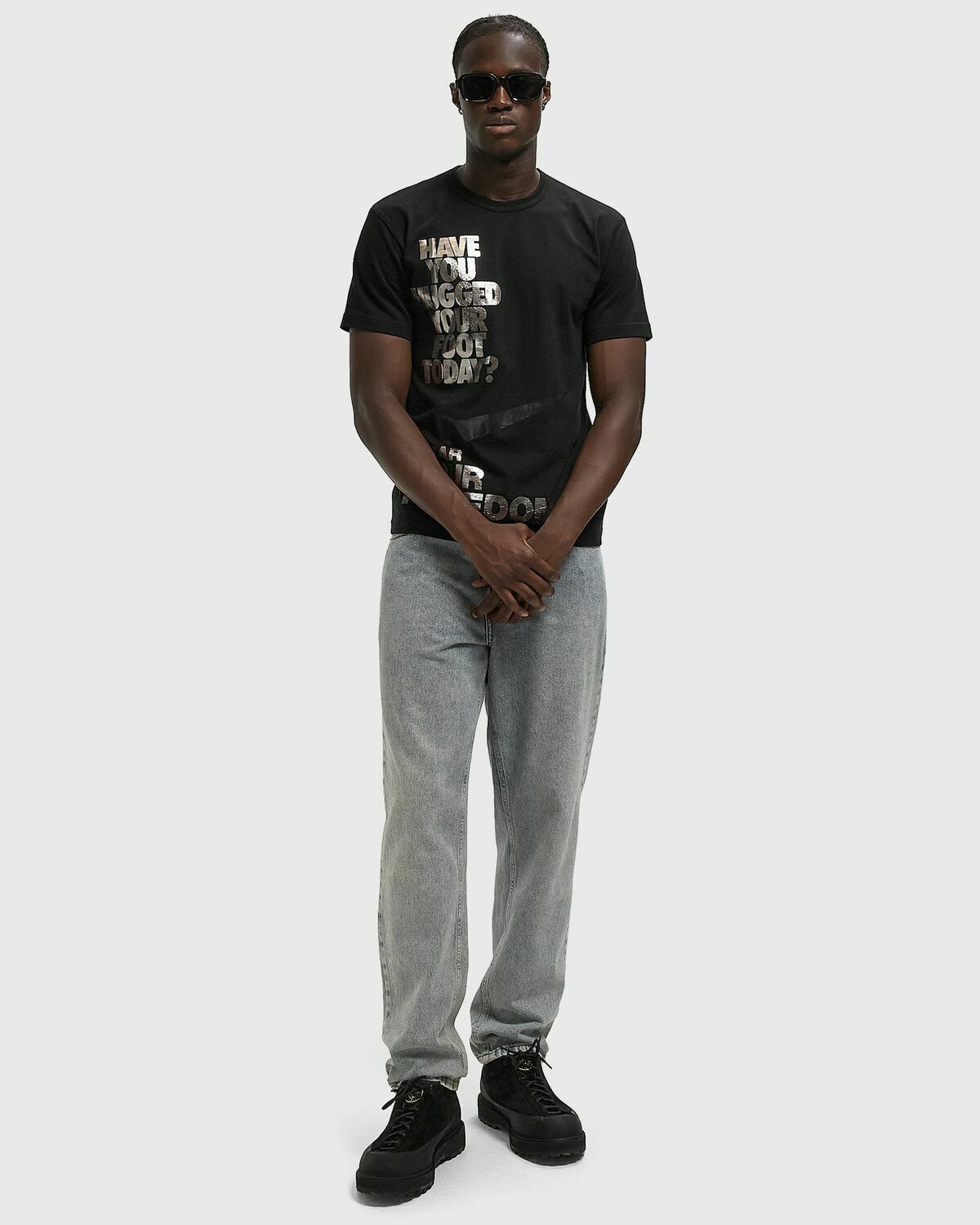 Comme des Garçons Black TEE Black Mens Shortsleefe