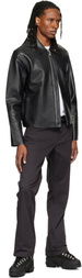 HELIOT EMIL Black Tremor Leather Jacket