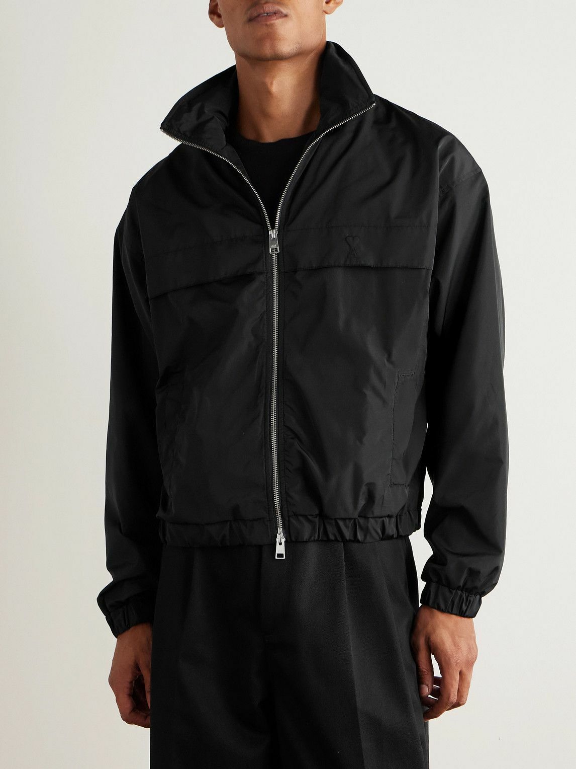 AMI PARIS - Taffeta Bomber Jacket - Black AMI