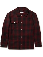 Caruso - Checked Wool and Cashmere-Blend Blouson Jacket - Red