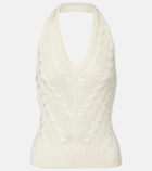 Ralph Lauren Collection Cable-knit halterneck silk top