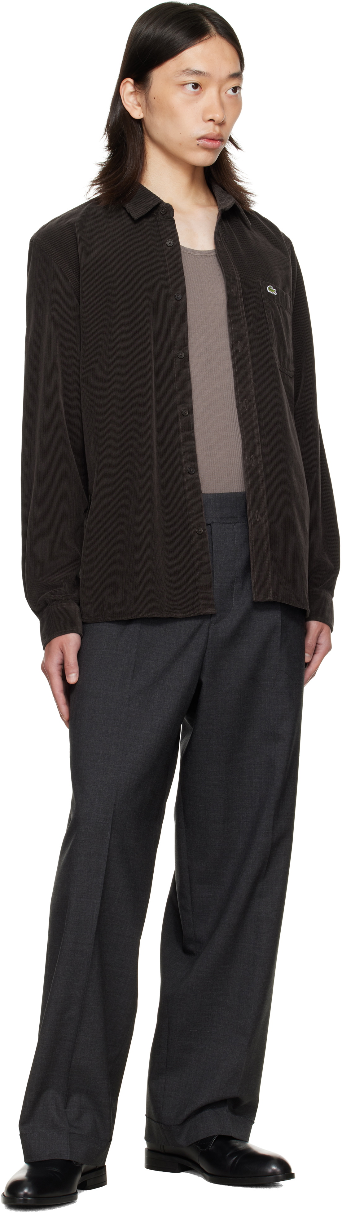 Lacoste Brown Regular Fit Shirt